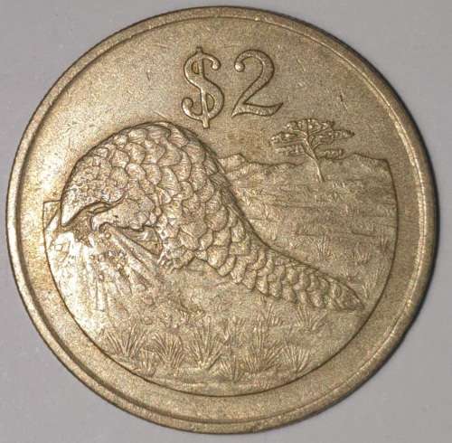 1997 - 2 DOLLAR - $2 COIN - ZIMBABWE - (Copper-Nickel)